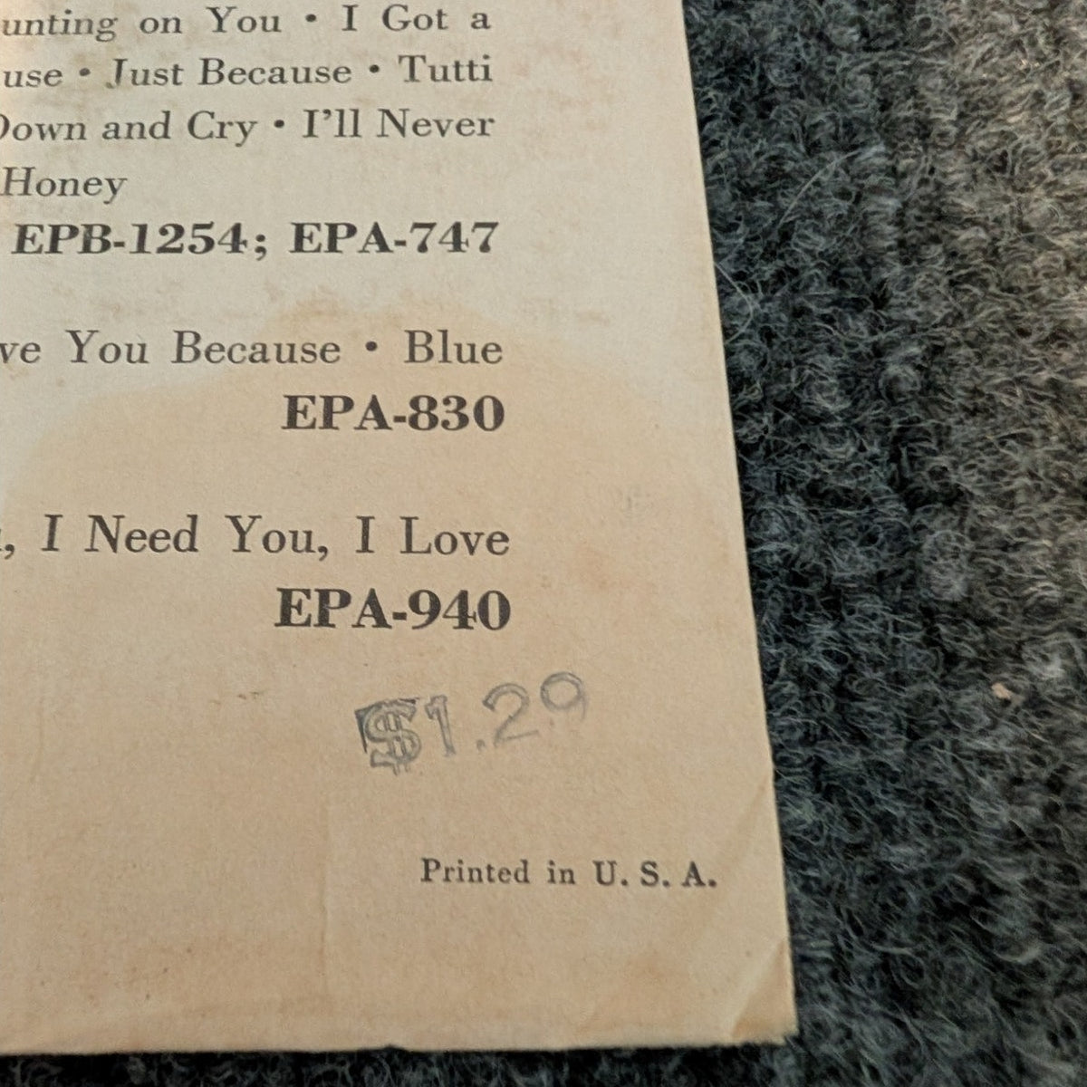 ELVIS PRESLEY Any Way You Want Me EPA 965 45 7" Vinyl Record EP