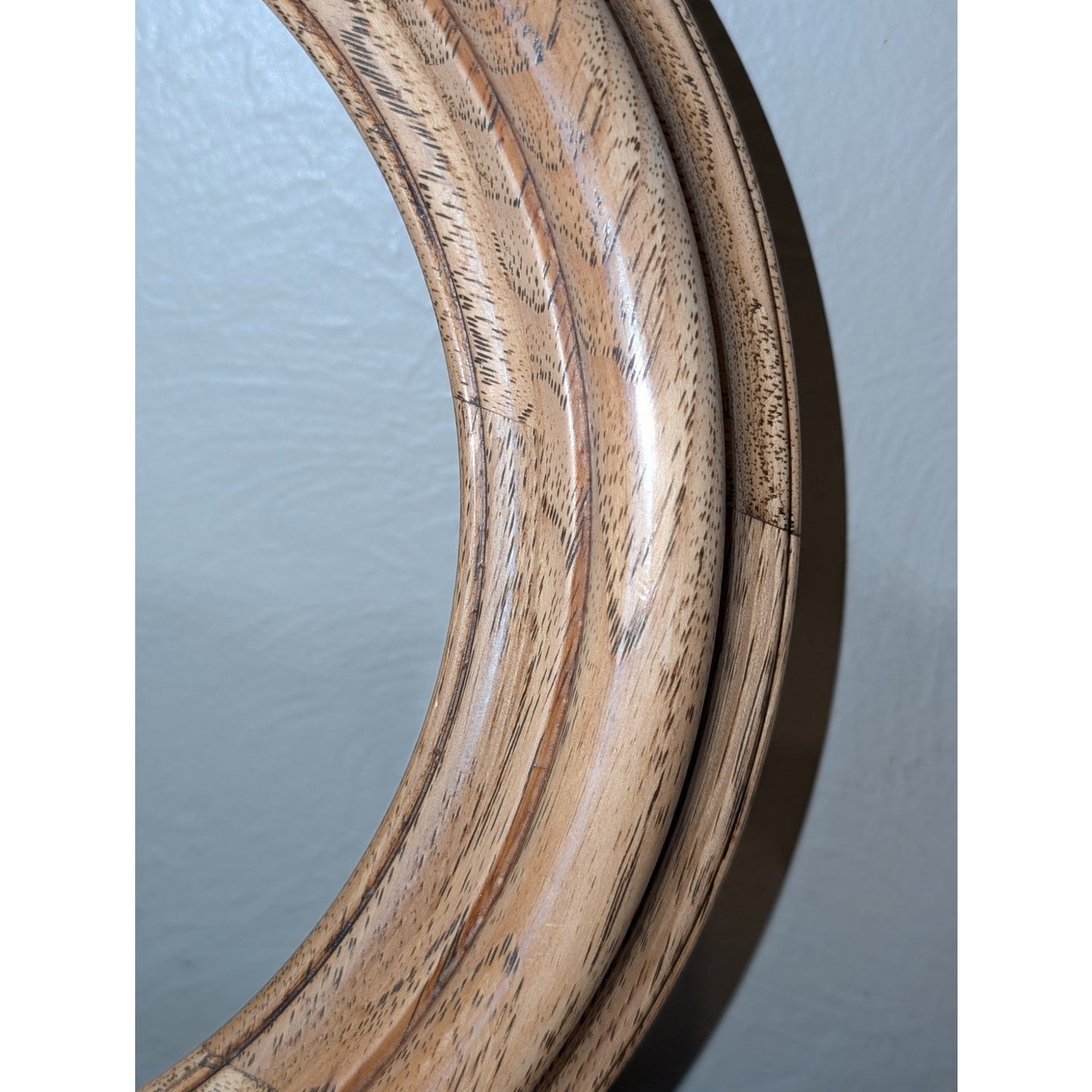 Vintage Round Wood Oak Frame