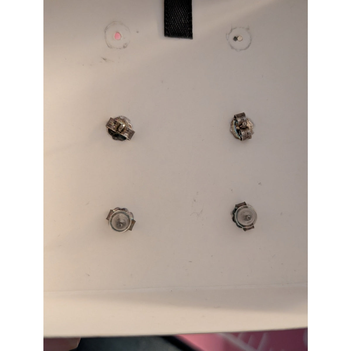 Cynthia Rowley New York Sterling Silver Two Pair CZ Stud Earrings