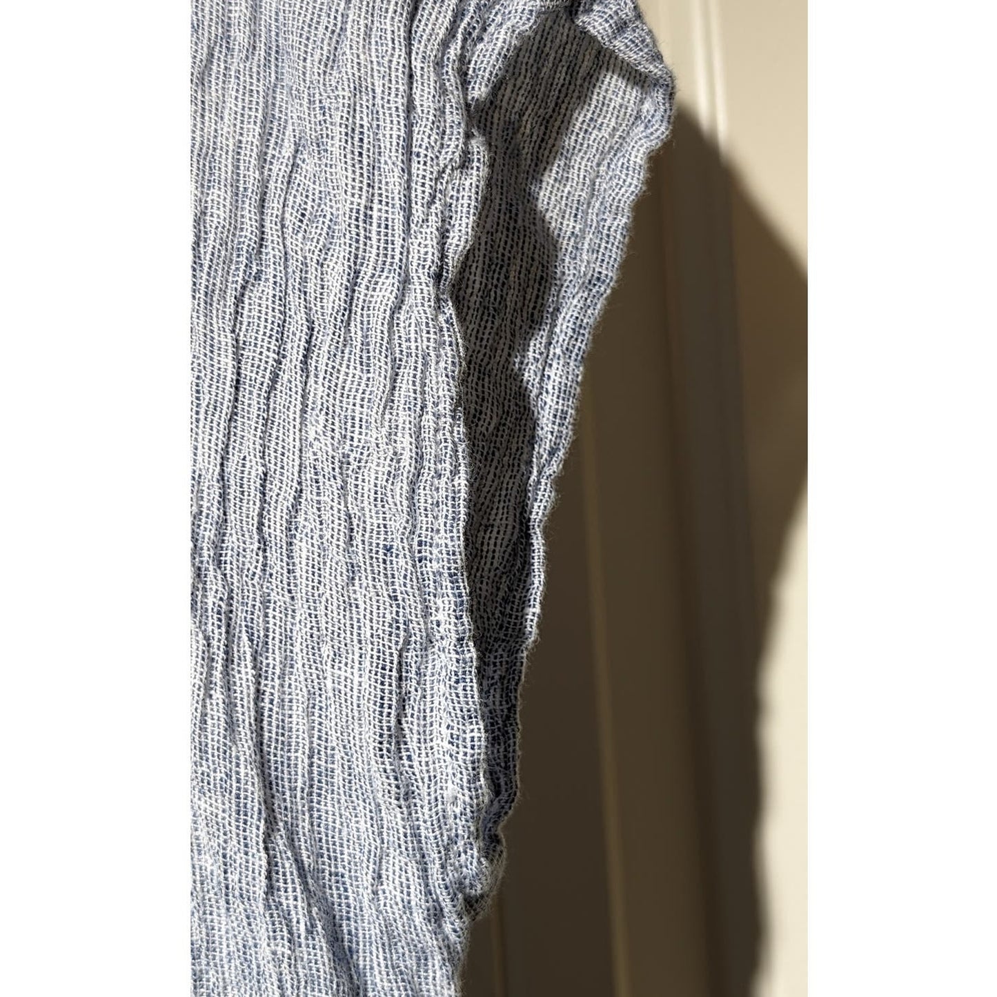 Tahari Loose Weave 100% Linen Oversized Boxy Back Button Up Top Womens Sz S