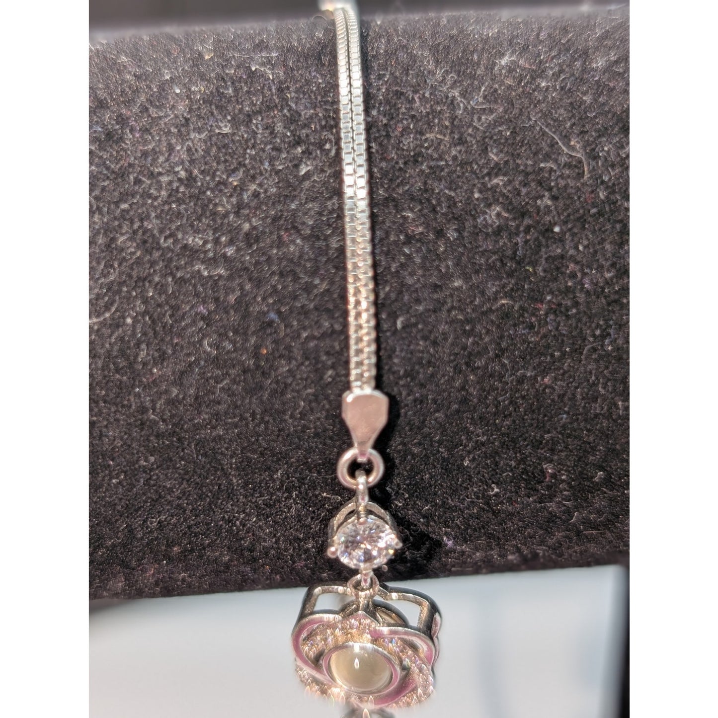 925 Sterling Silver 'I Love You' In 100 Languages Projection Bracelet