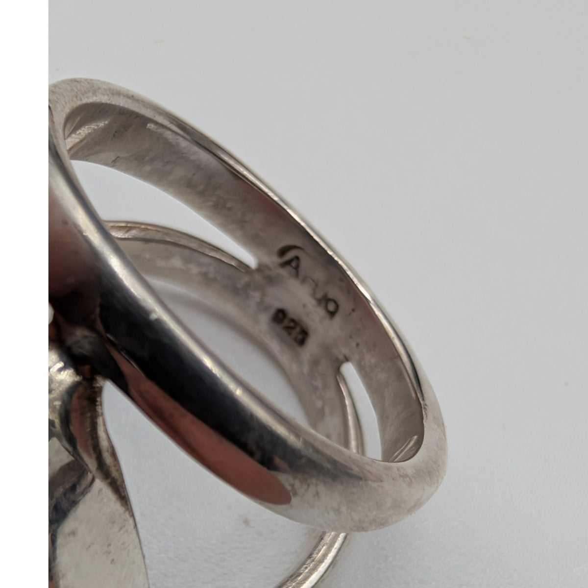 Vtg Arya 925 Sterling Silver Bezel Set Lapis Lazuli Split Shank Ring Size 5.5