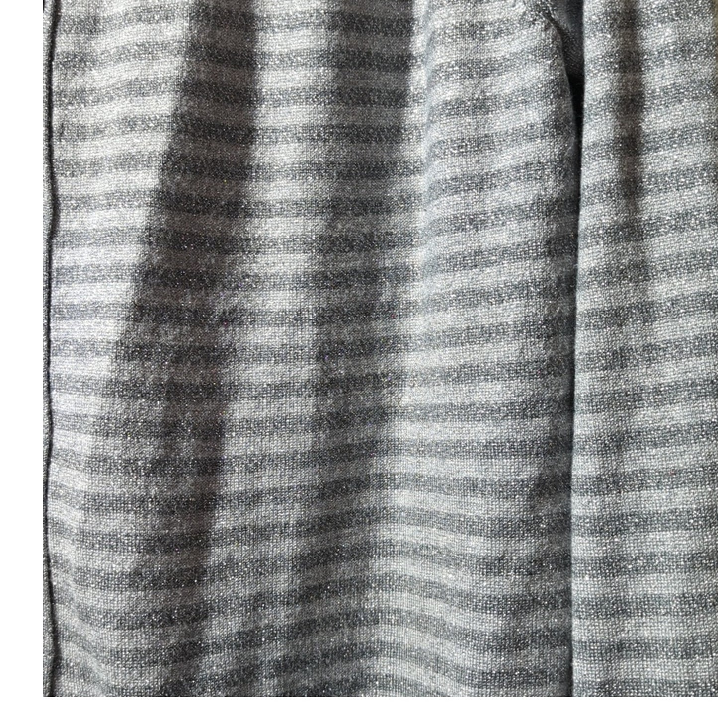 Lane Bryant Silver Metallic Striped Cardigan Wide Ribbed Hem and Cuffs Sz 18-20