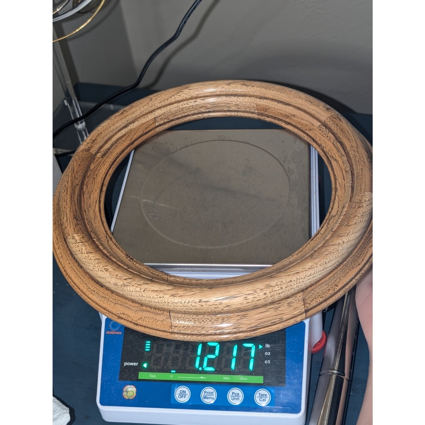 Vintage Round Wood Oak Frame