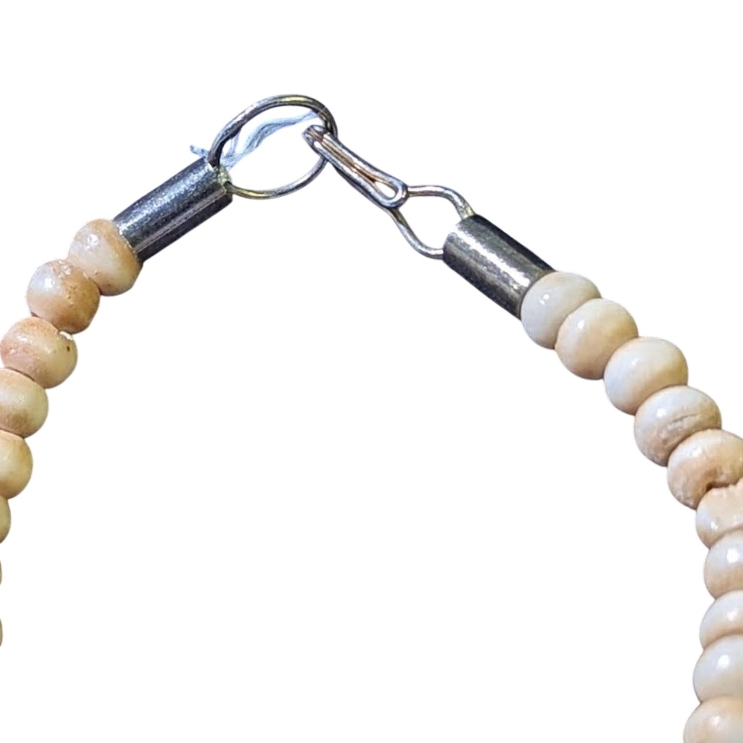Vintage Multi-Strand Cream Tone Bone/Resin Tribal Statement Necklace