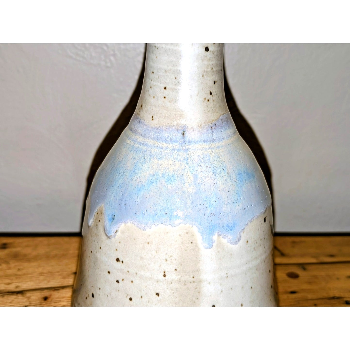 Signed Studio Pottery Drip Glaze Decanter Pottery W/ Cork Top