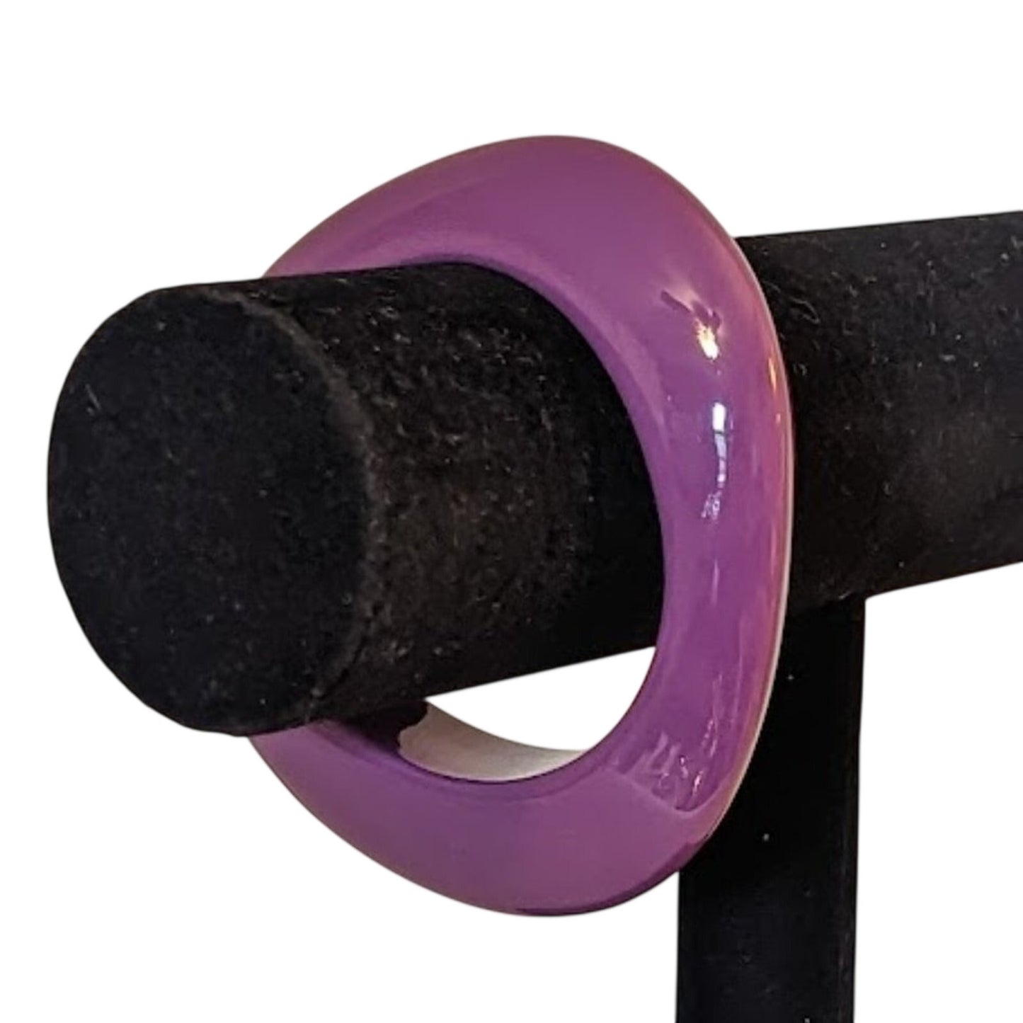 Vintage Purple Asymmetrical Retro Design Bangle Bracelet