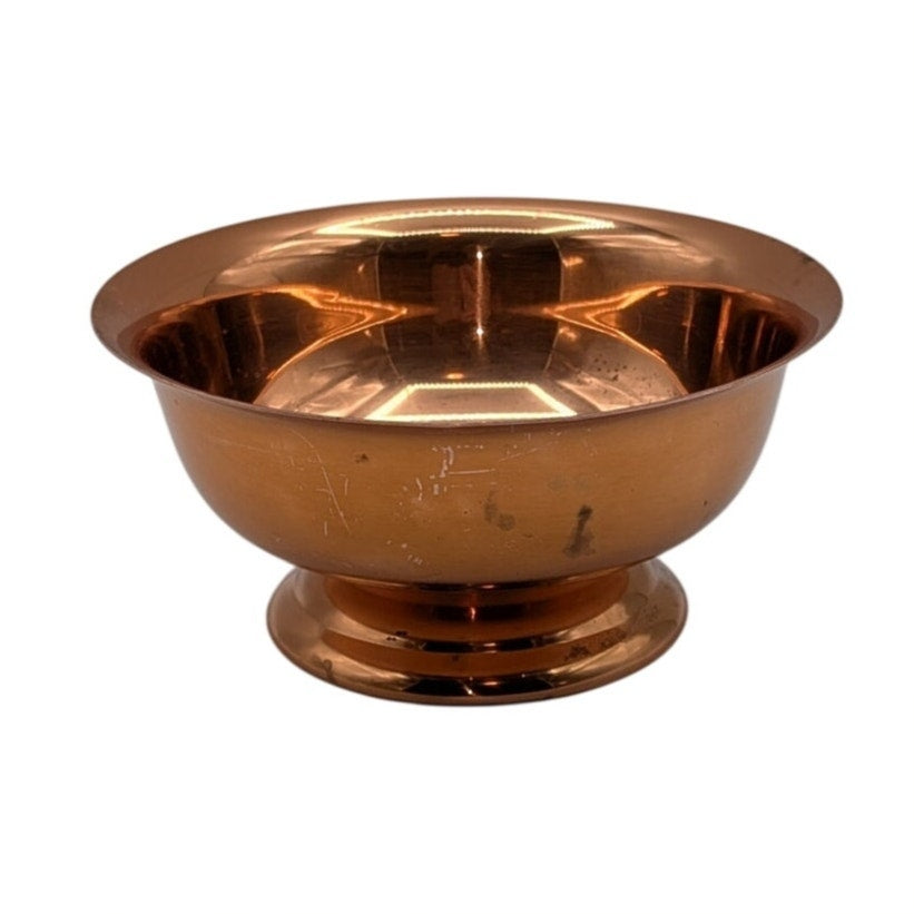 Vintage Coppercraft Guild Small Copper Pedestal Candy Trinket Bowl