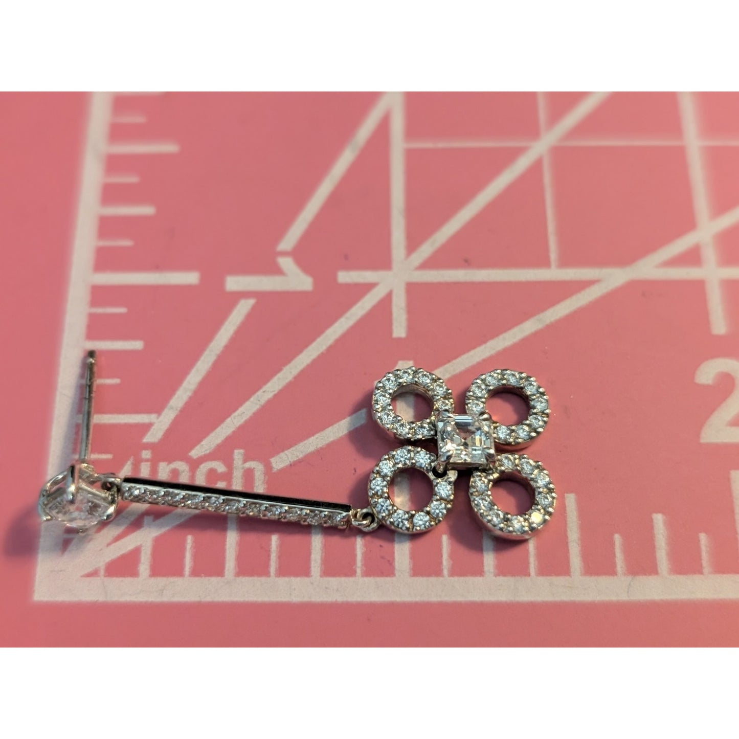 Signed Daniel K DANI 'Clover' Drop Sterling Silver Earrings & Necklace Set