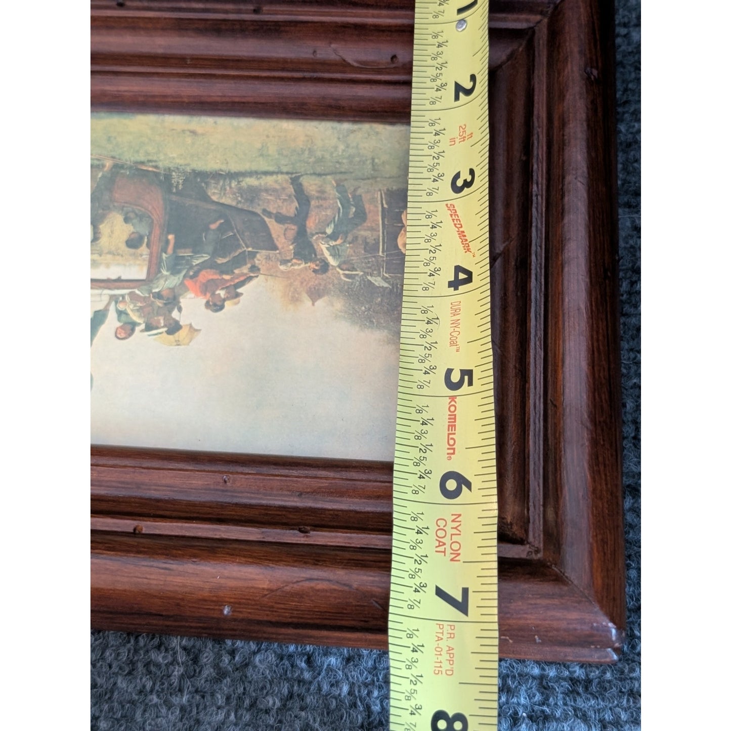 VTG/Antique 'The Old Stage Coach' Print Originally Created in 1871 Wood Framed
