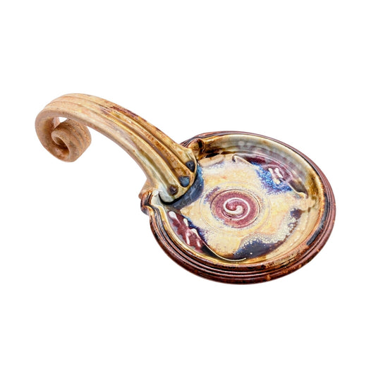Signed Geoffrey Lloyd Fine Handmade Pottery Spoon Rest