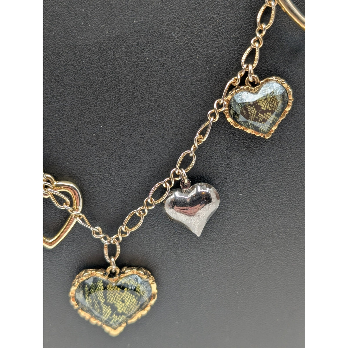 Betsey Johnson Multi Heart and Locket 31.5" Adjustable Chain Necklace