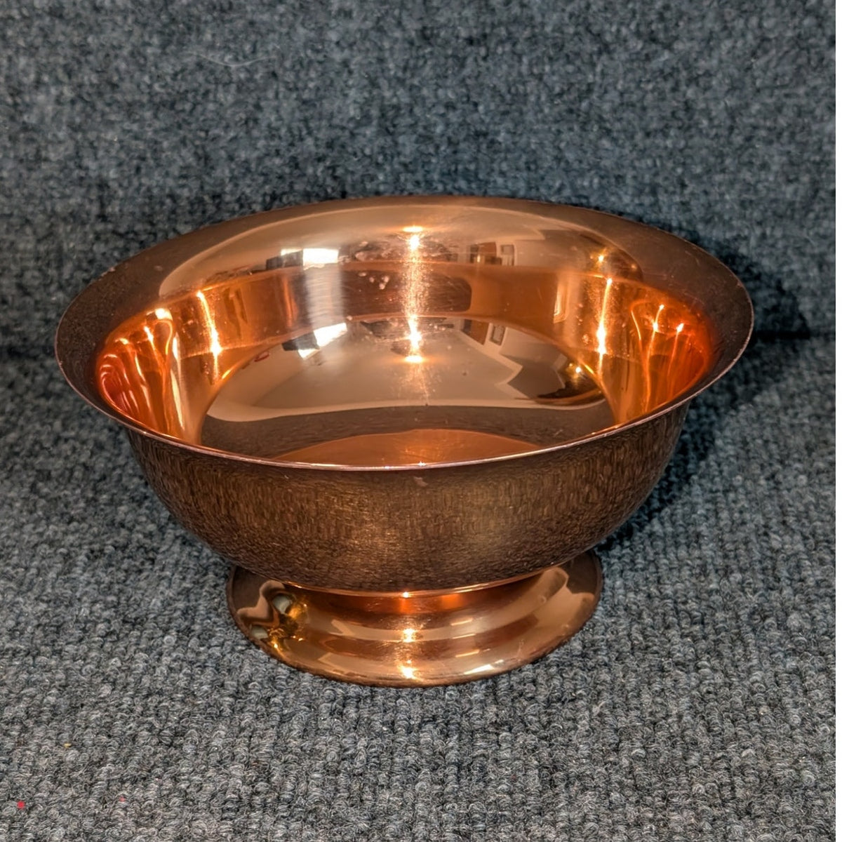 Vintage Coppercraft Guild Small Copper Pedestal Candy Trinket Bowl