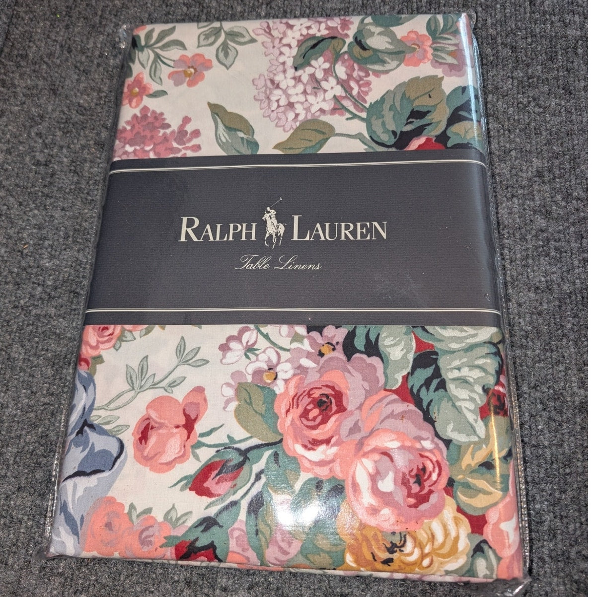 Vintage Ralph Lauren NWT Table Linens Allison 60 x 108 Floral Table Cloth