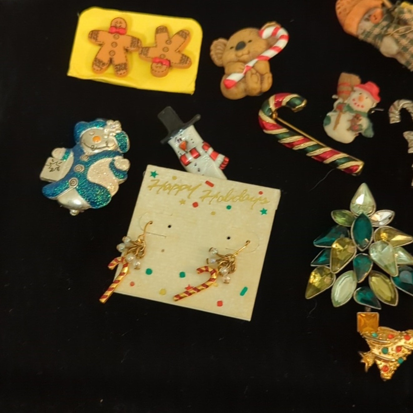 Lot of Christmas Costume Jewelry Sold As Is