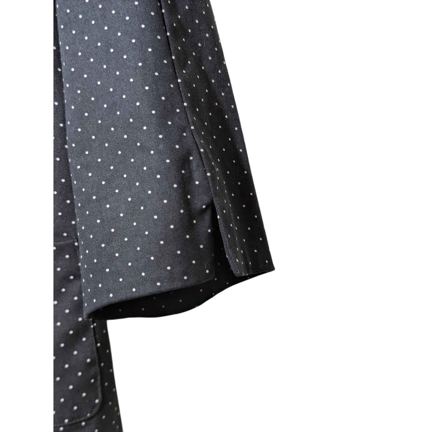 Briggs New York Black Polka Dot One Button V Cut 3/4 Sleeve Blazer Womens Sz 18W