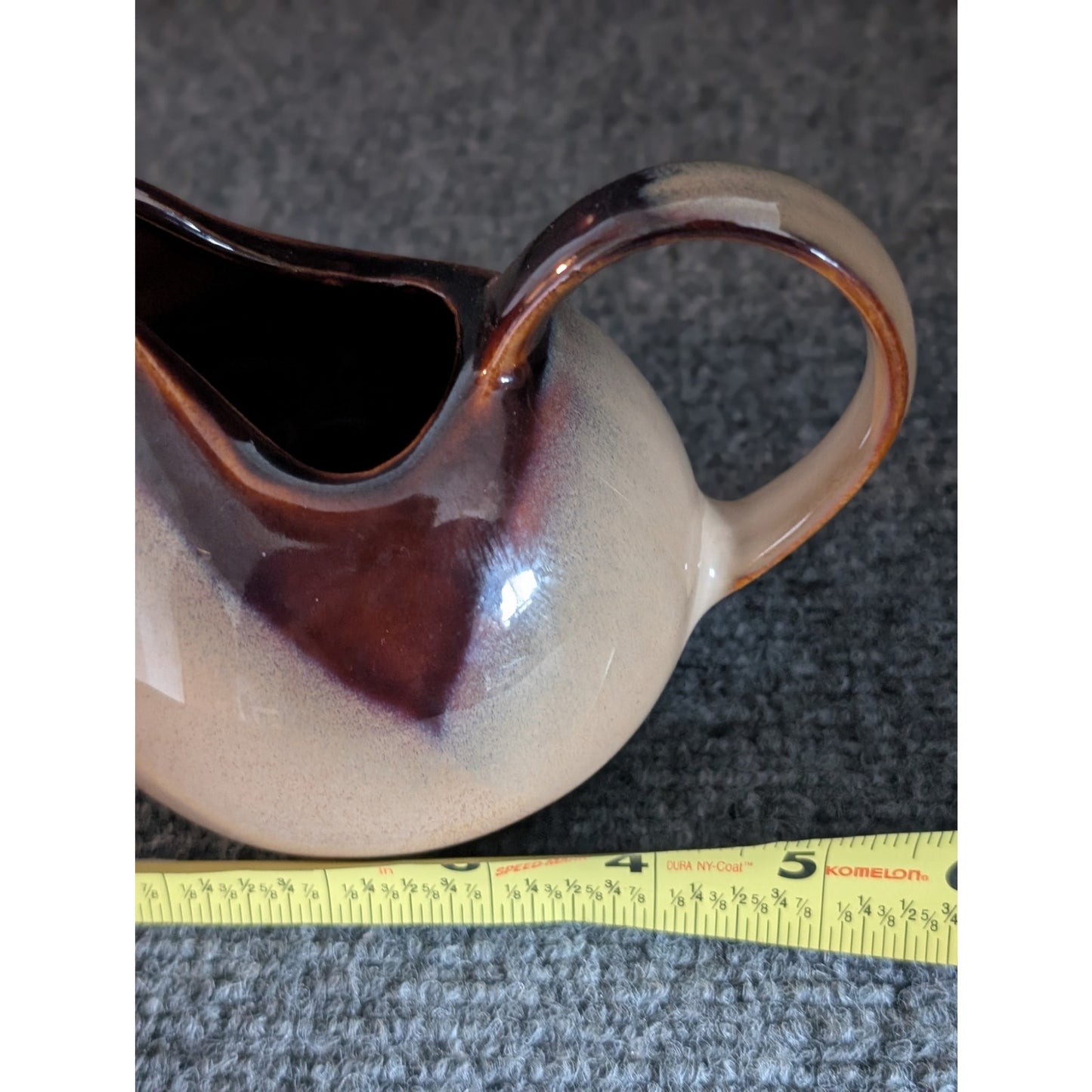 SANGO Nova Brown Earthenware Ceramic Creamer Vintage