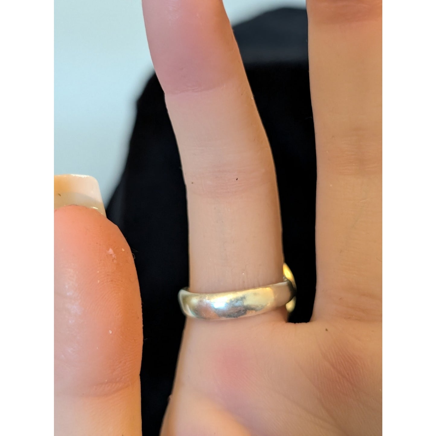 925 Sterling Ring Chunky 'O' Open Ended Swirl Adjustable Ring Now Size 5.75