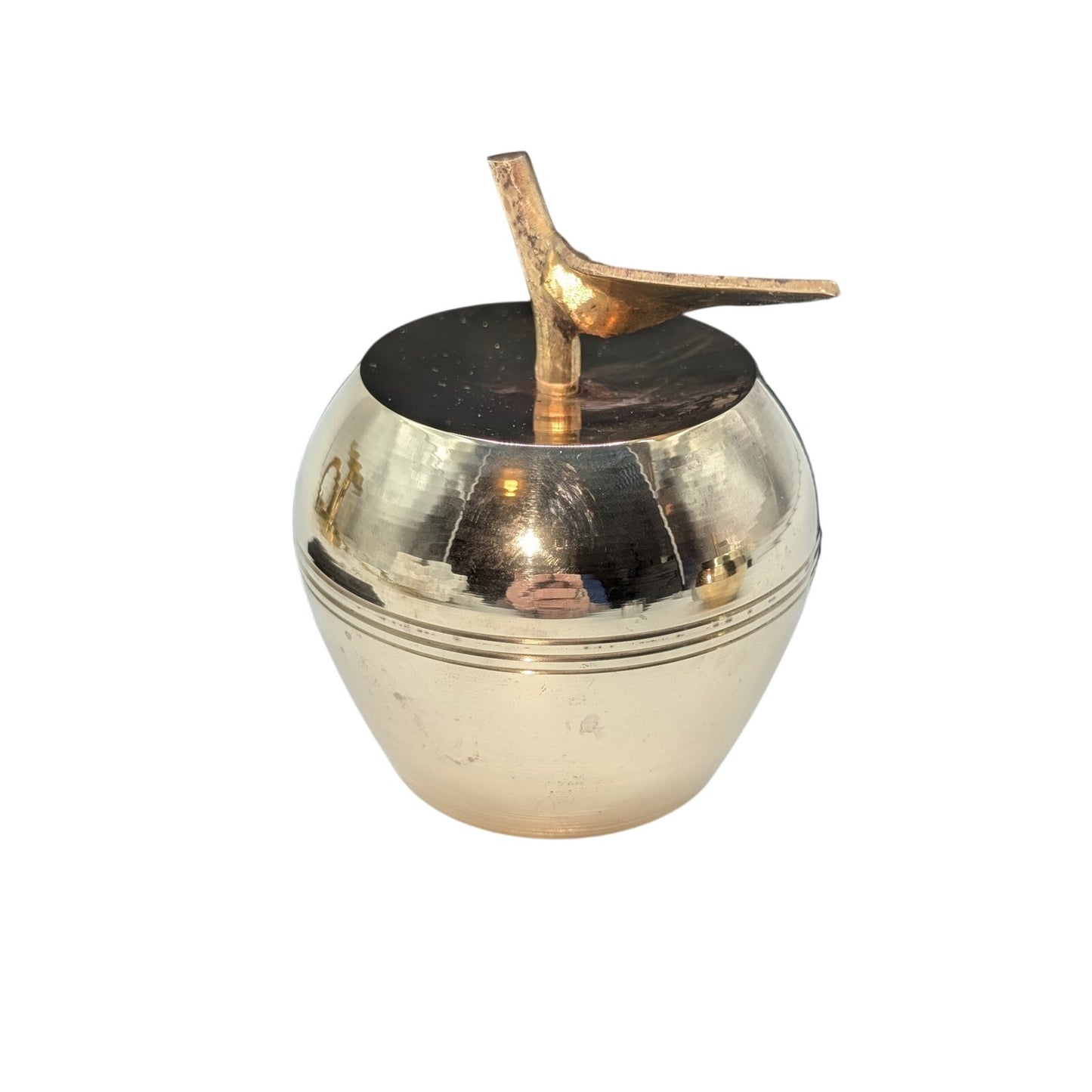 Vintage Mid-Century Brass Apple Bell
