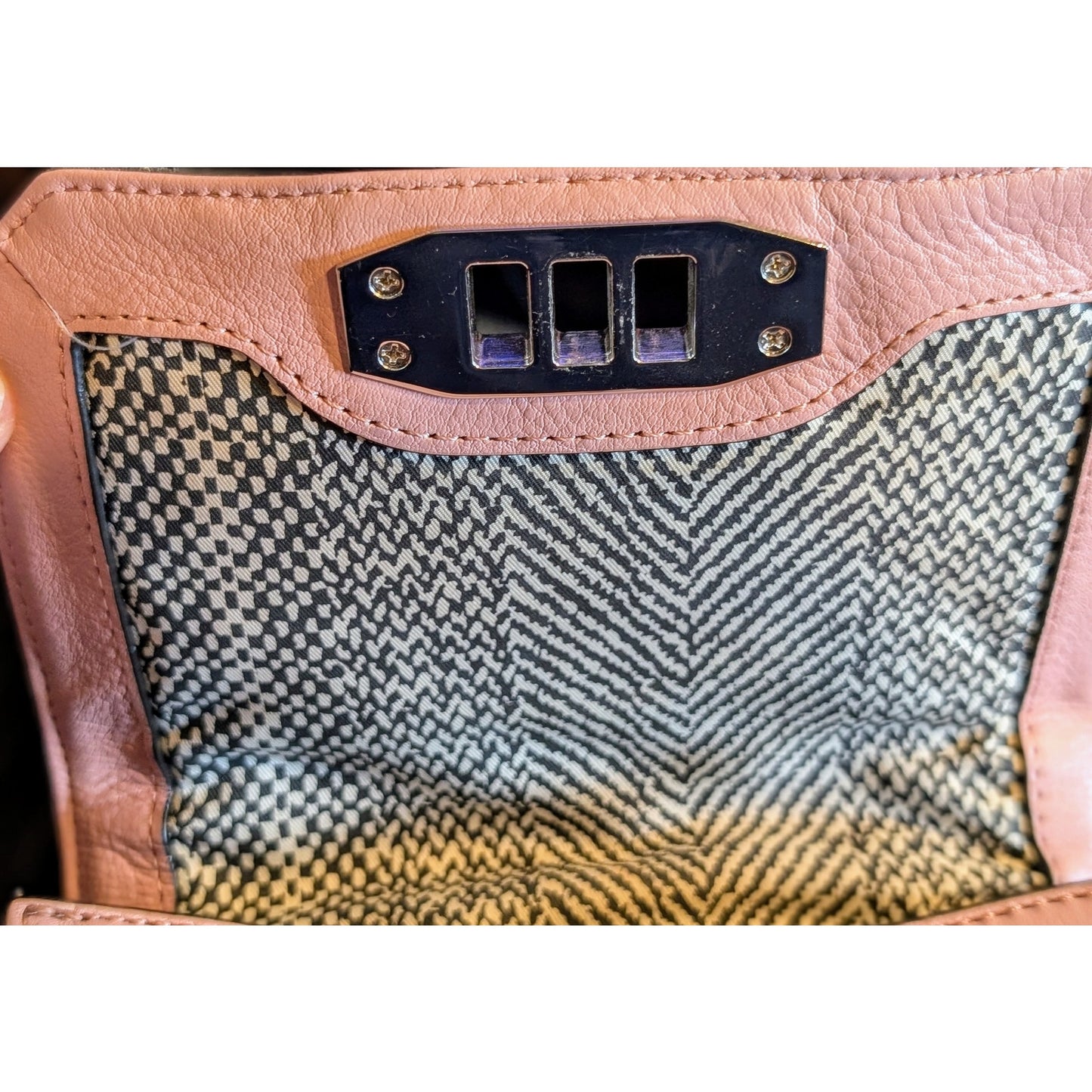 Rebecca Minkoff Pink Quilted Leather Chain Strap Crossbody Handbag