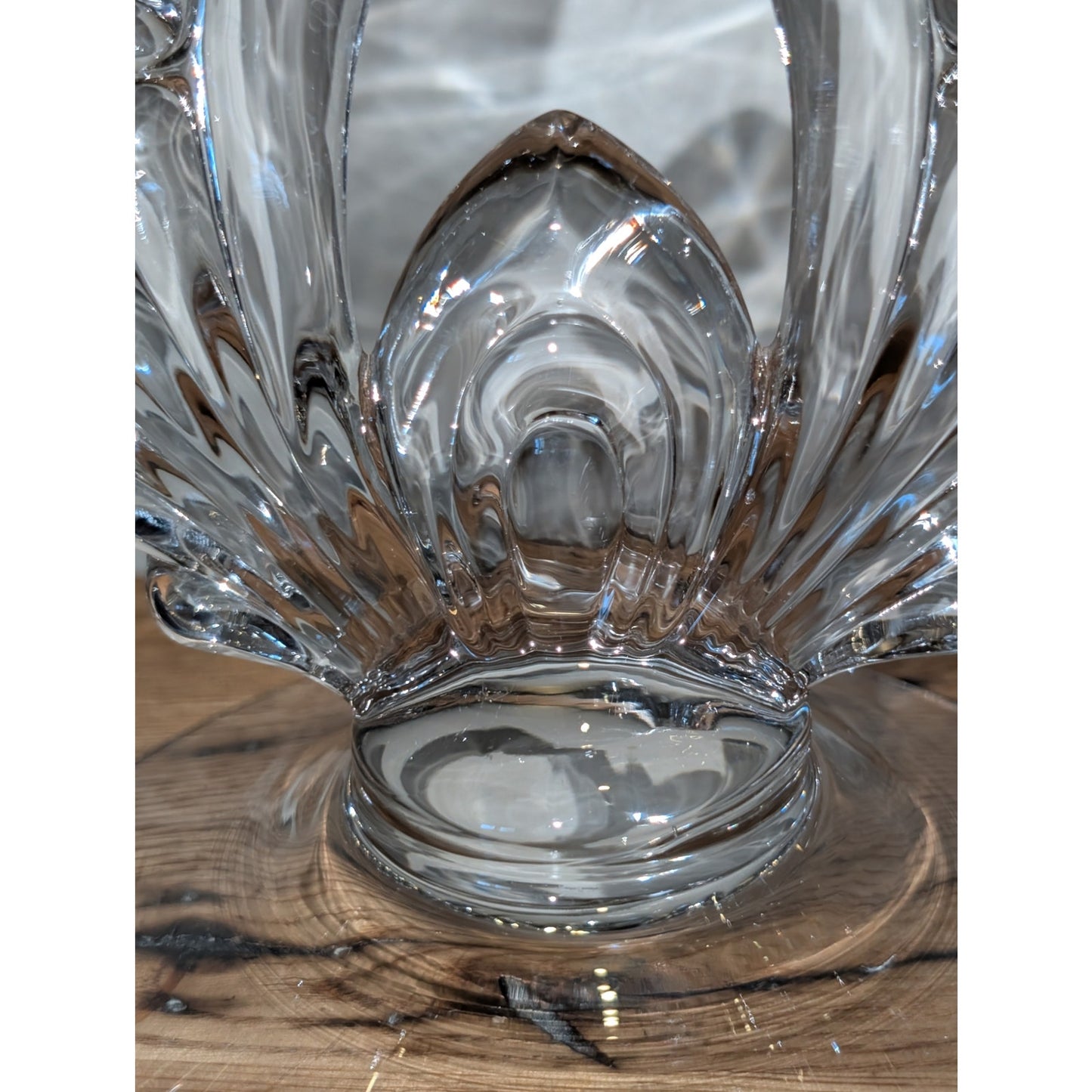 Vintage 1930s Cambridge Art Deco Style Glass Double Candlestick Holder
