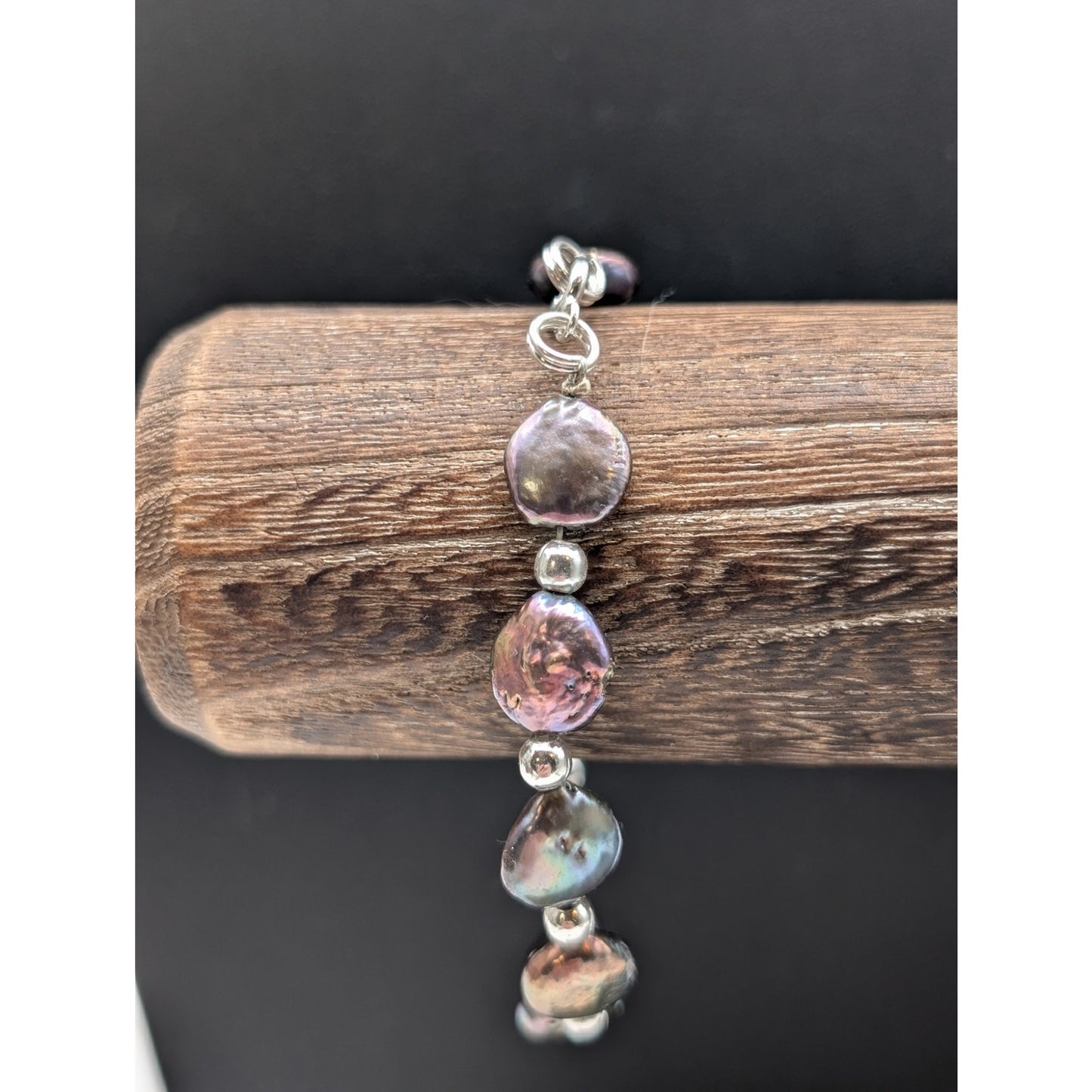 925 Sterling Peacock Coin Pearl Bracelet