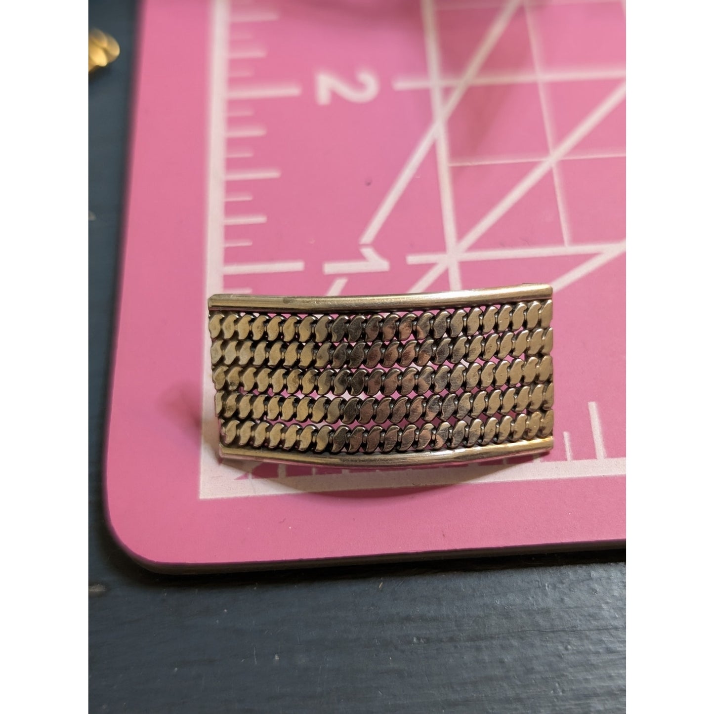 Vintage Sterling Silver Woven Curved 1.3" Pierced Post Earrings 9.12g