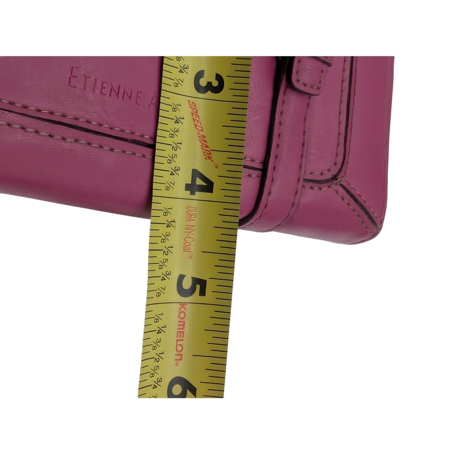 Etienne Aigner Pink Leather Cynthia Style Signature 'A' Organizer Clutch Wallet