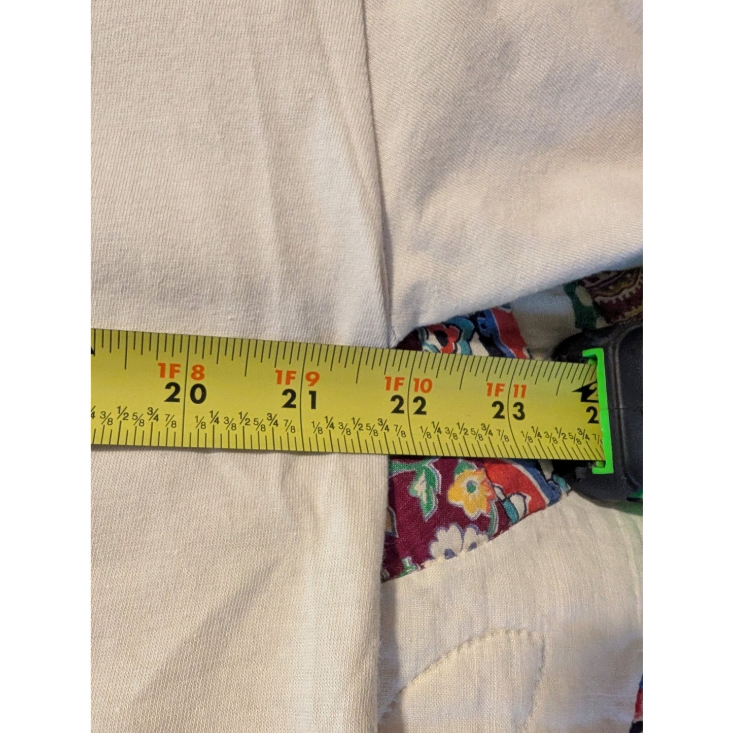 Tres Bien Ecru Script Tee Crop Oversized Shirt Womens Size S/M NWT