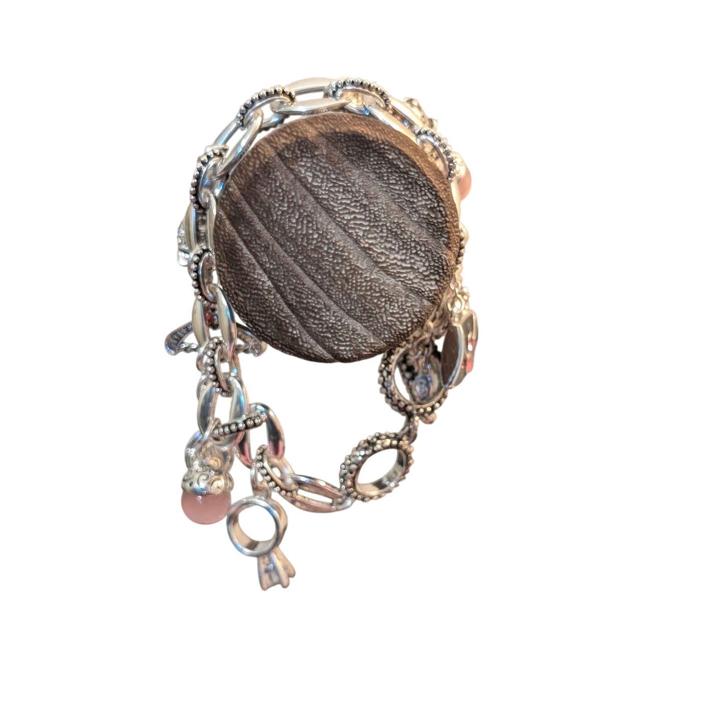 Premier Designs Silver Tone Girly Toggle Clasp Charm  Bracelet