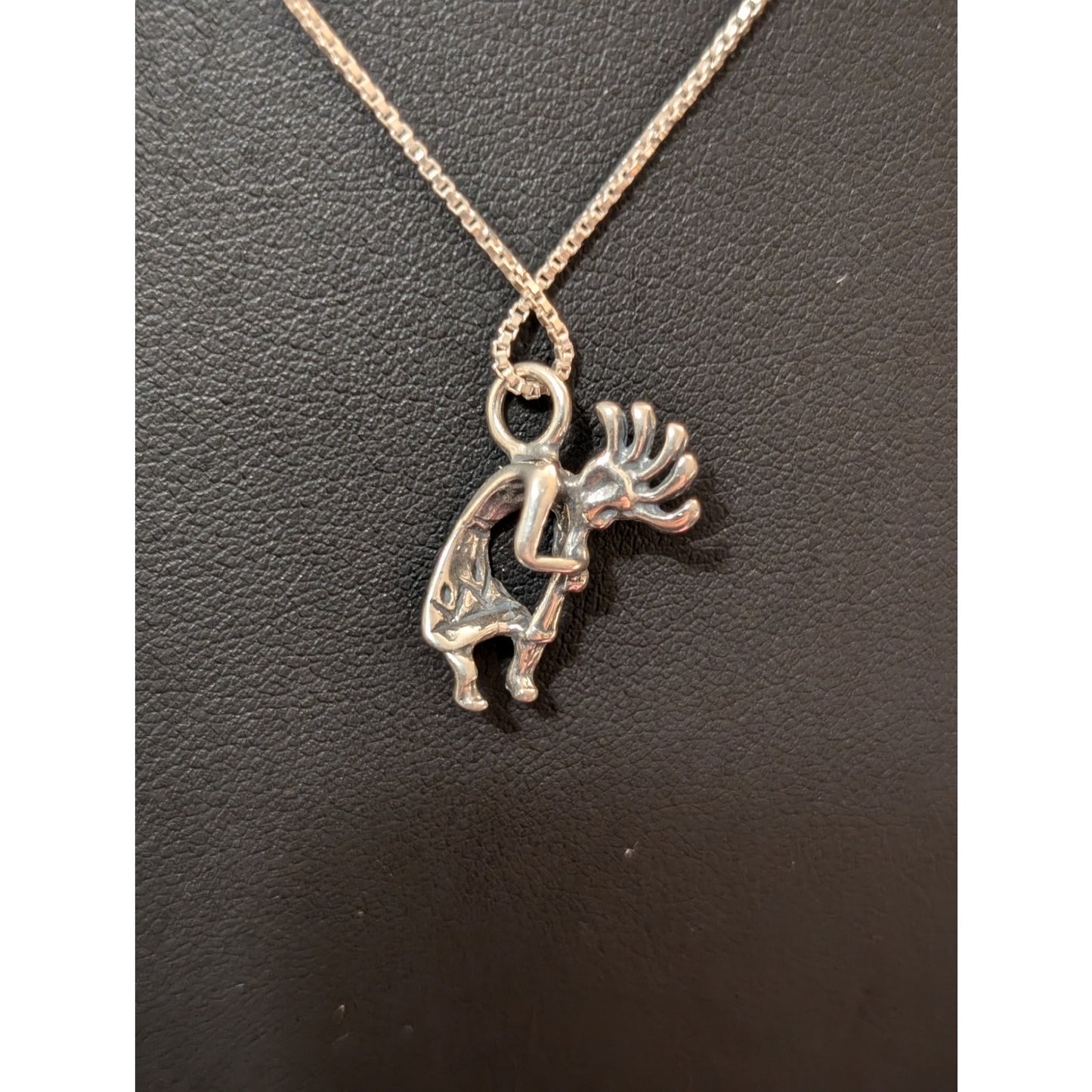 Navajo Kokopelli Sterling 18" Necklace & Earring Set