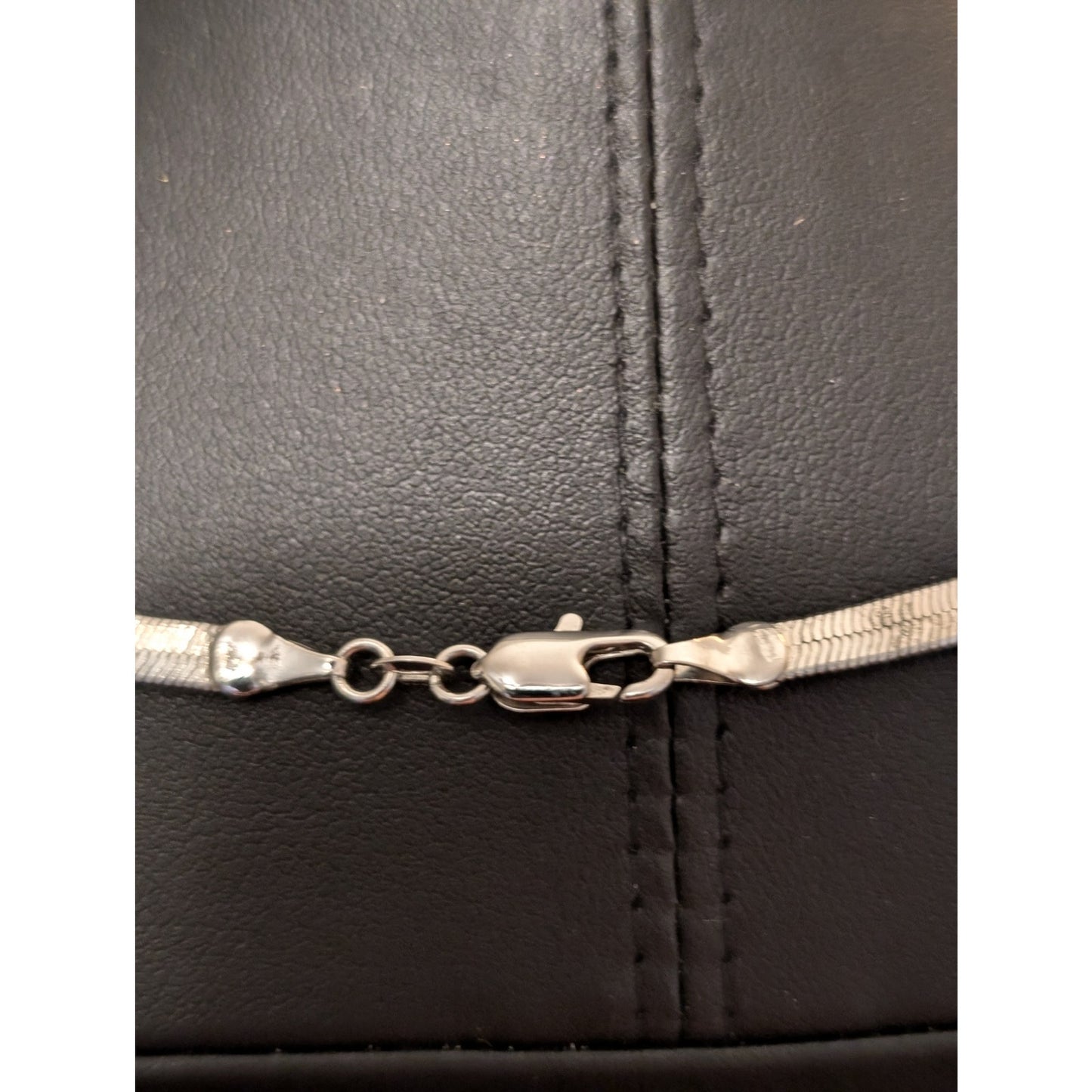 925 Sterling Silver High Shine 1/8" Wide Herringbone Chain 20.5" Necklace