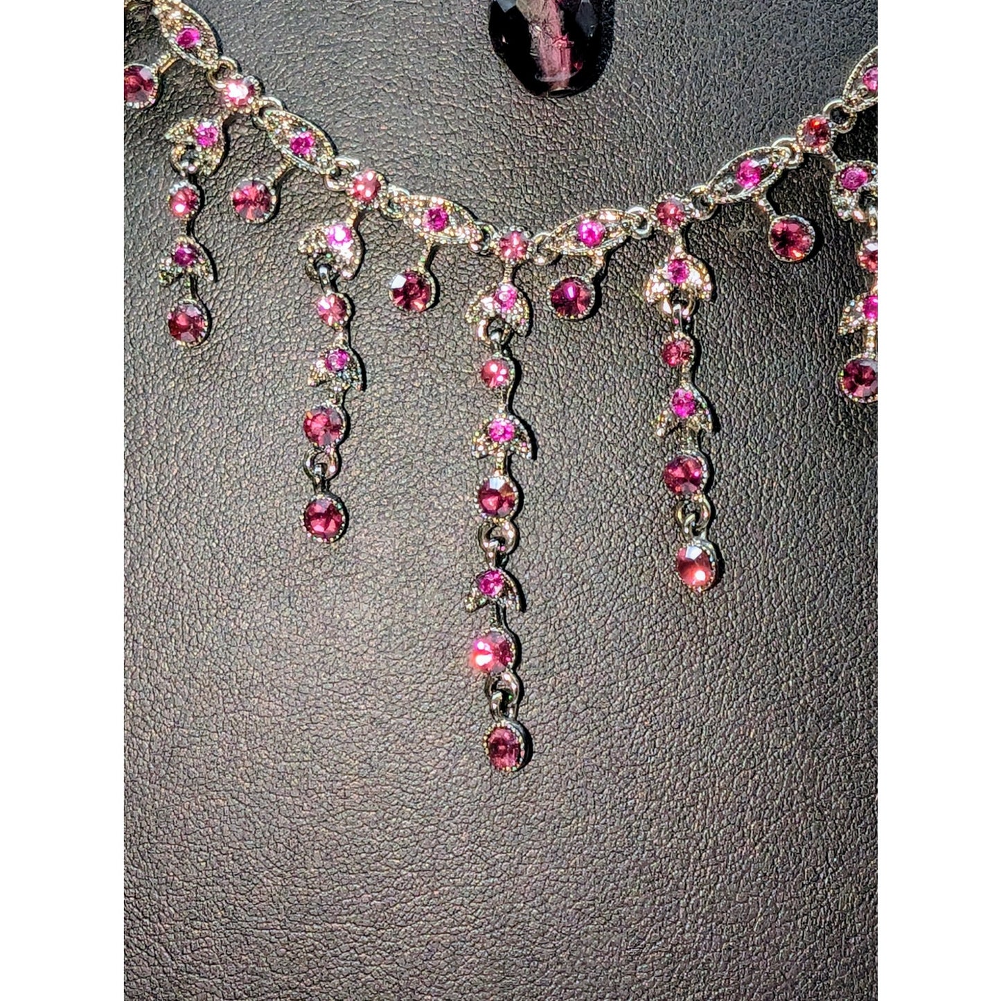 Mixed Lot of Crystal Rhinestone Bead 2 Necklaces 2 Bracelets & Dangle Earrings