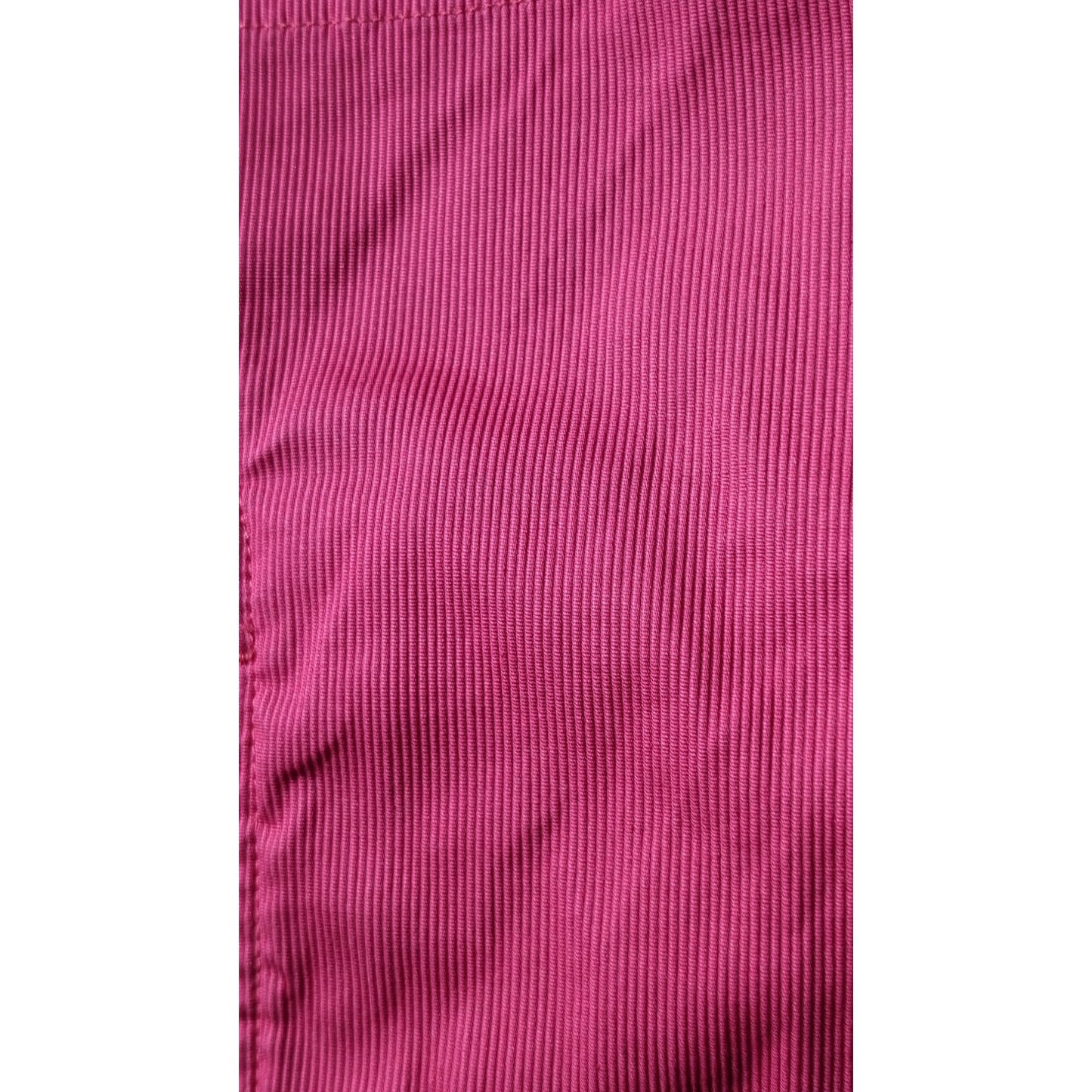 Jones New York Signature Pink/Salmon Cotton Stretch Button Up Jacket Womens Sz L