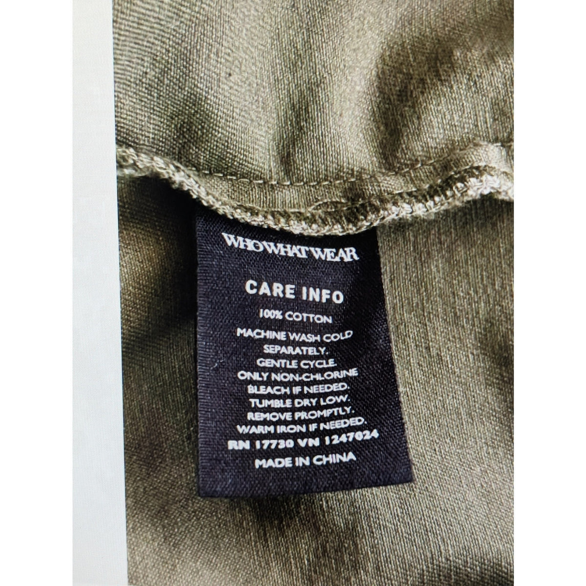 WhoWhatWear Olive Green Military Snap Front Draw String Bottom Jacket Sz M