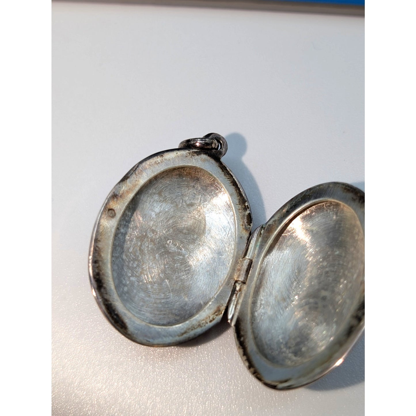 Vintage Black Stone 925 Sterling Silver Locket Pendant (Only)