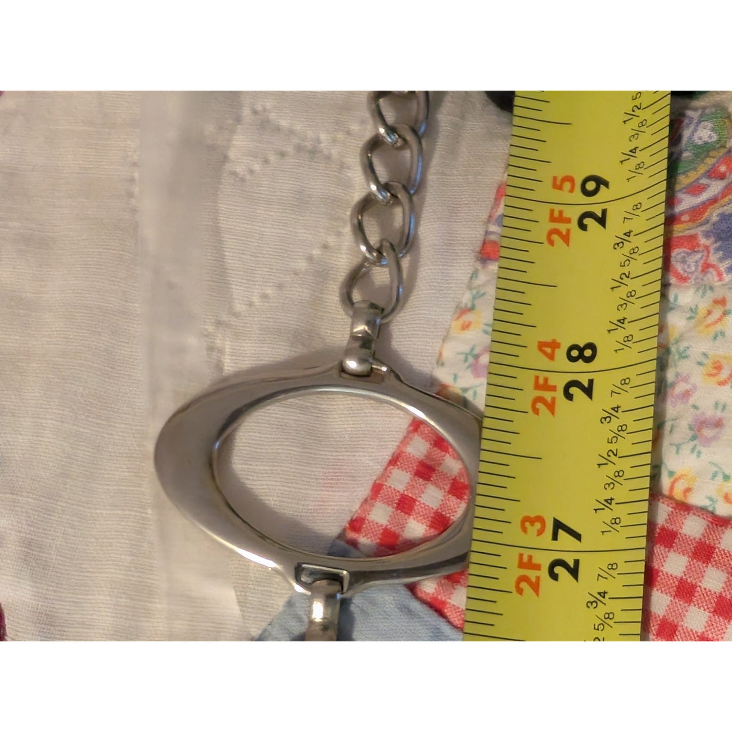 Vintage 43" Oval Silver Tone Chain Link Belt
