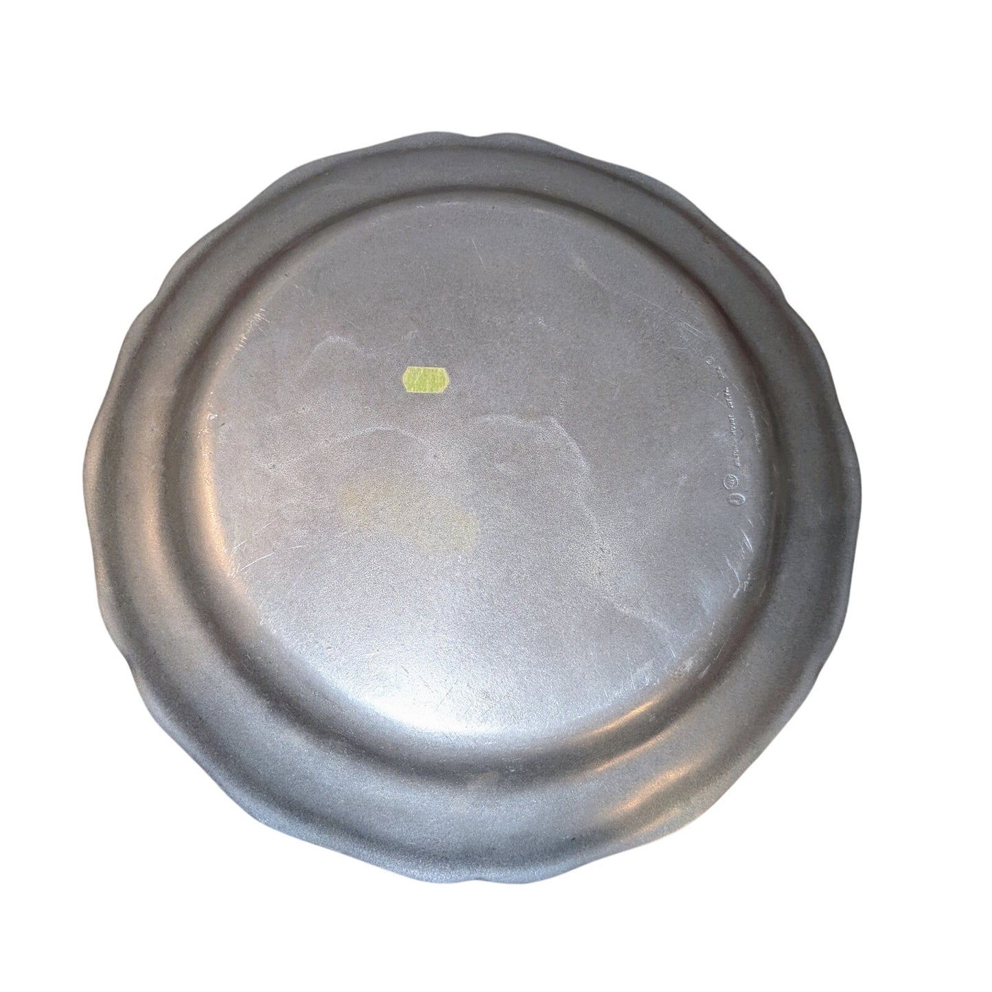 Wilton Mount Joy PA Made in USA Lg Pewter Round Scalloped Serving Plate/Platter