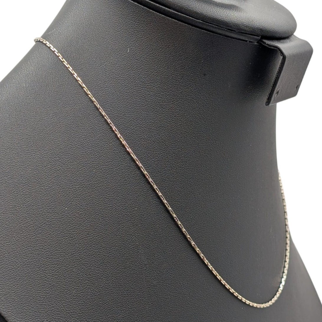Vintage Signed Napier Sterling Lt Gold Wash Rectangle Chain Link 18" Necklace
