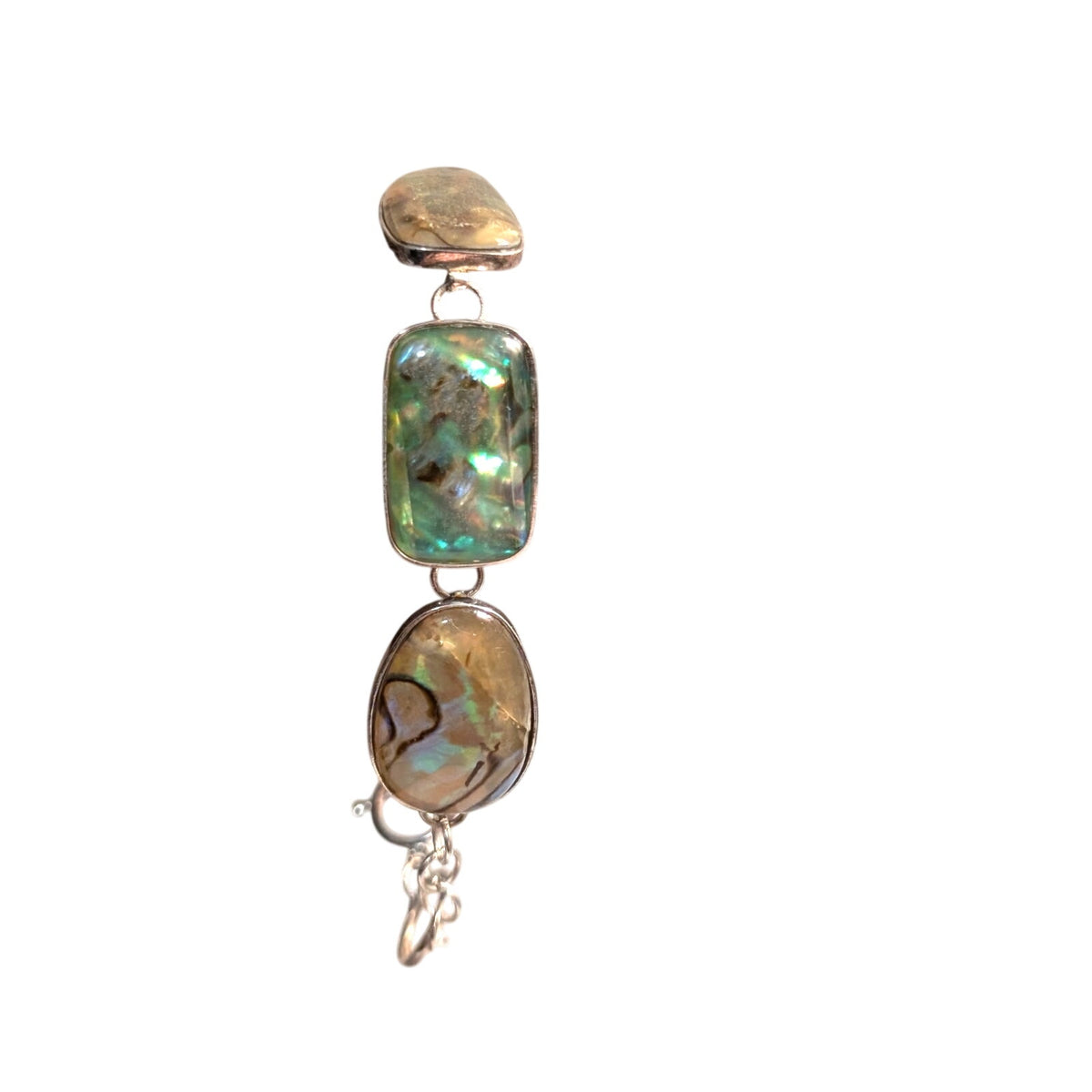 Sterling Silver Abalone Shell Toggle Bracelet