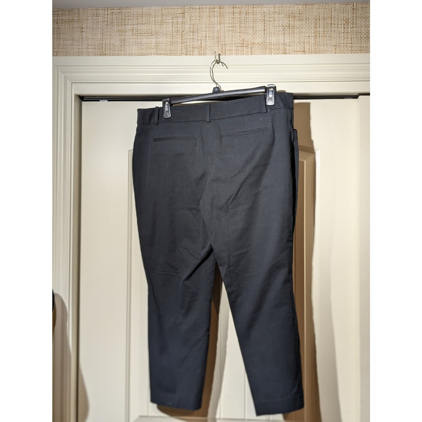 Merona Black Cotton Stretch Mid-Rise Ankle Pant Womens Size 18W