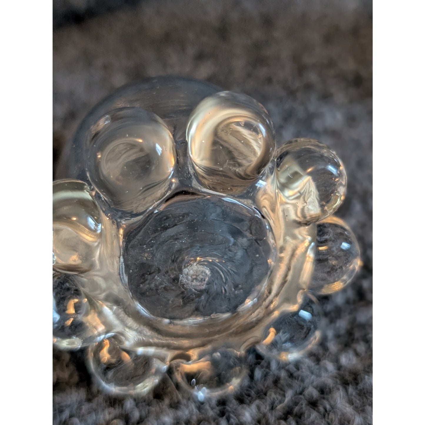 VTG Imperial Candlewick Glass Salt & Pepper Shakers Balled Feet