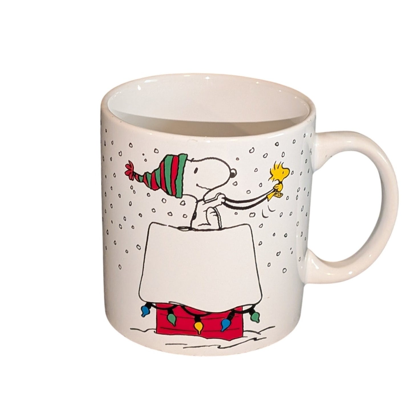 Peanuts Christmas Chillin Snoopy on Dog House Ceramic 20 oz. Coffee Tea Mug Cup