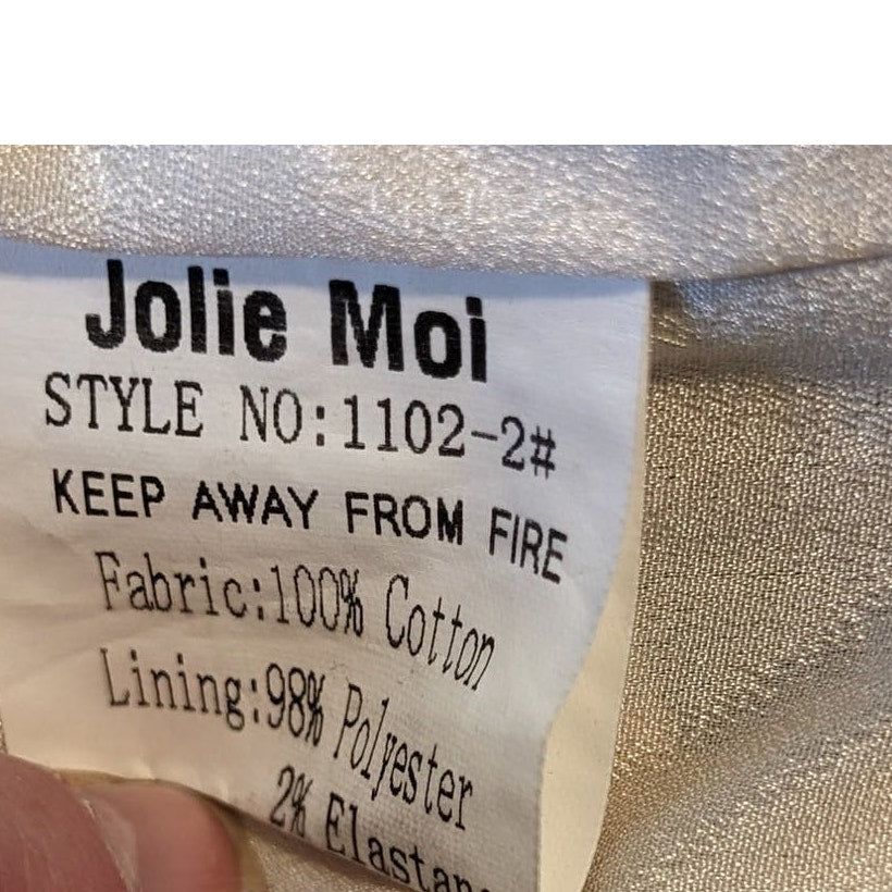 Jolie Moi Cream Black Polka Dot Fit and Flare Tie Back Dress Womens Sz 12