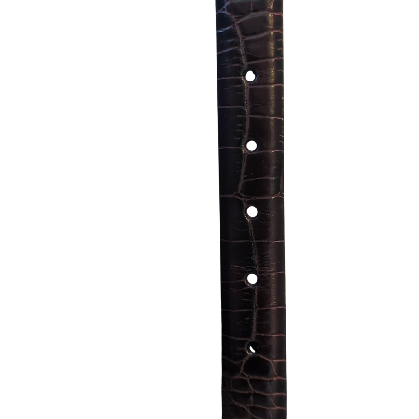 Brighton Classic Brown Textured Leather Belt with Silver Tone Hardware Size 30