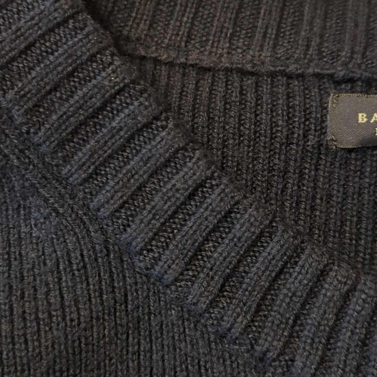 Banana Republic 100% Extra Fine Merino Wool Navy Sweater Cape Womens Sz M/L