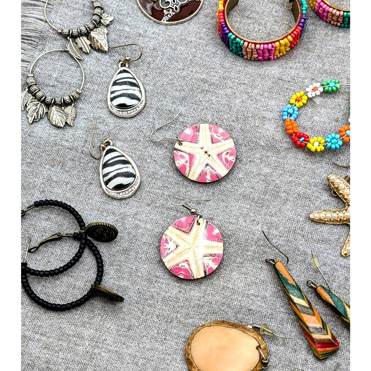 Lot of 29 Pair of Boho Vibe Earrings for Pierced Ears