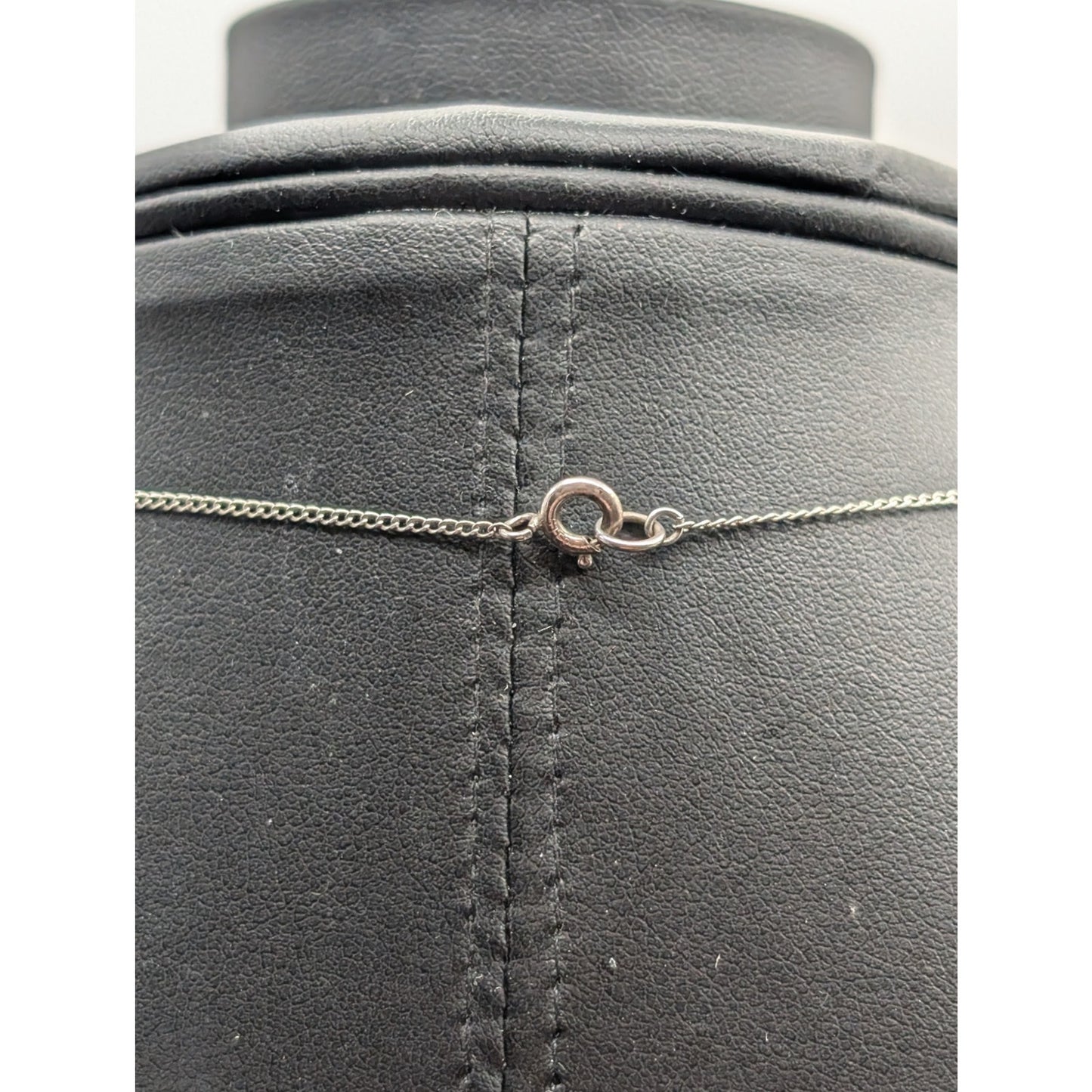 925 Sterling Silver Two Dolphins Playing Pendant 16" Chain Necklace