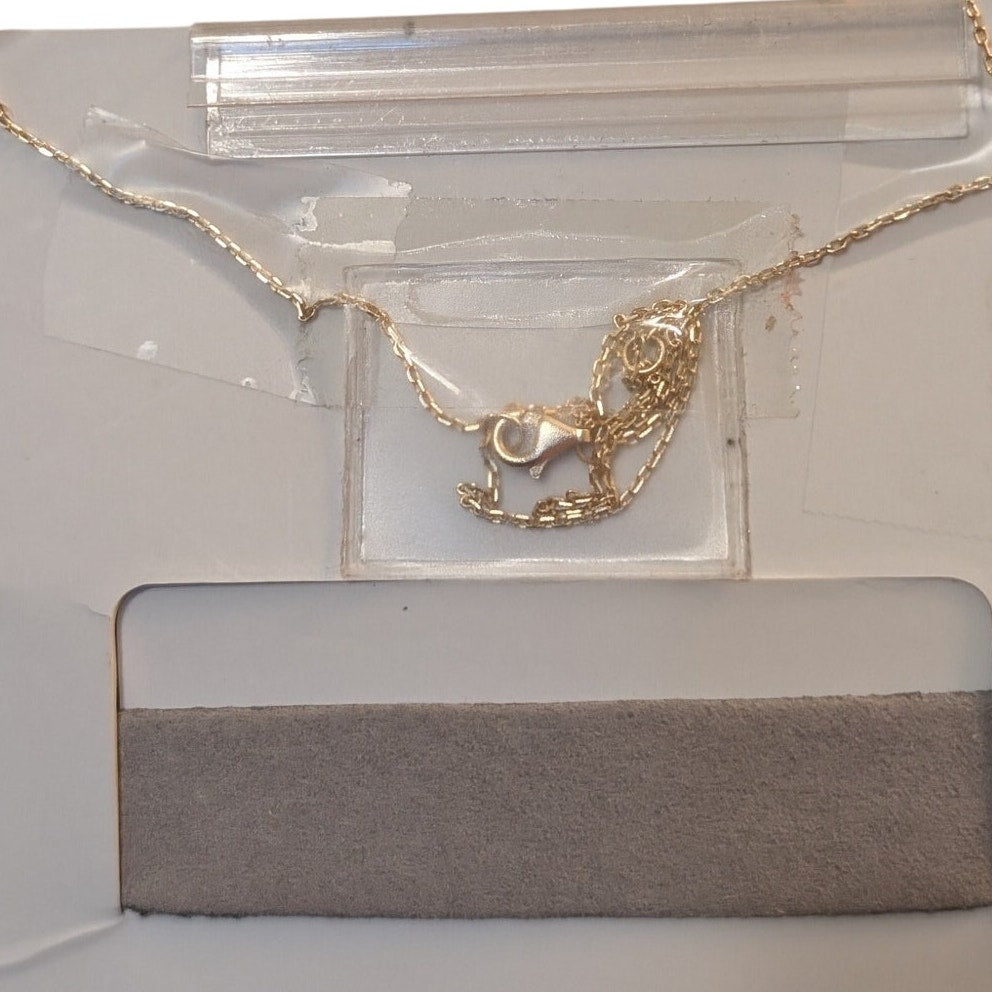 NWT Inspired by You CZ Initial  'C' Gold Tone Sterling Silver 16" + 2" Necklace