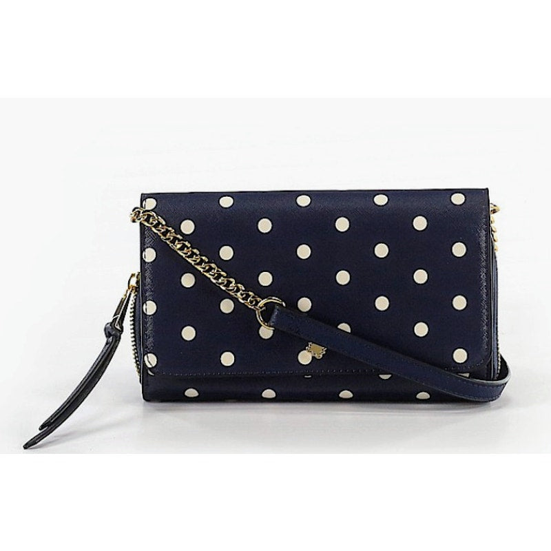 Crown & Ivy Navy Polka Dot One Size Crossbody Bag